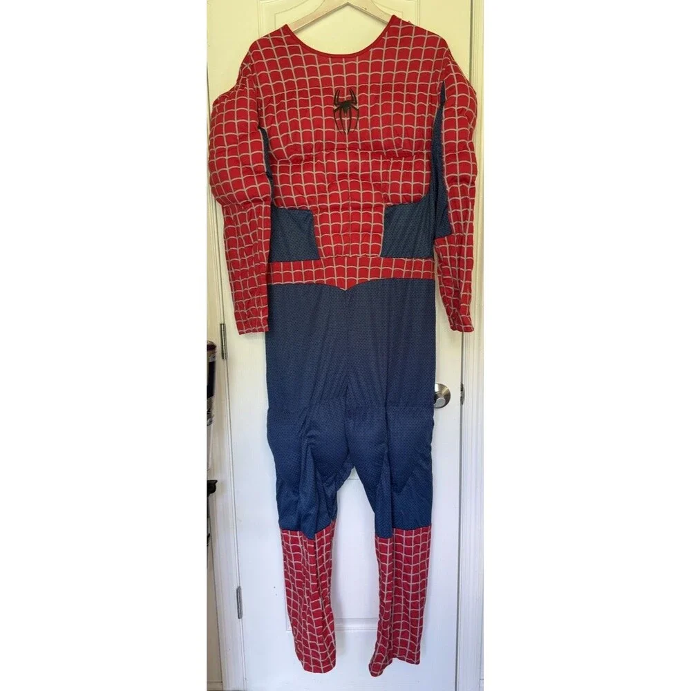 Spiderman 2 Marvel Cos Costume Bodysuit Only Muscle Chest Legs Size 46 Adult 04